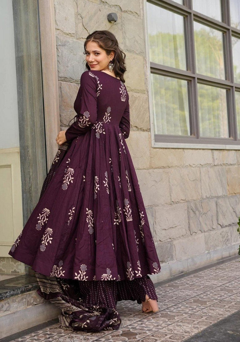 Amy Cotton Angrakha Anarkali Set