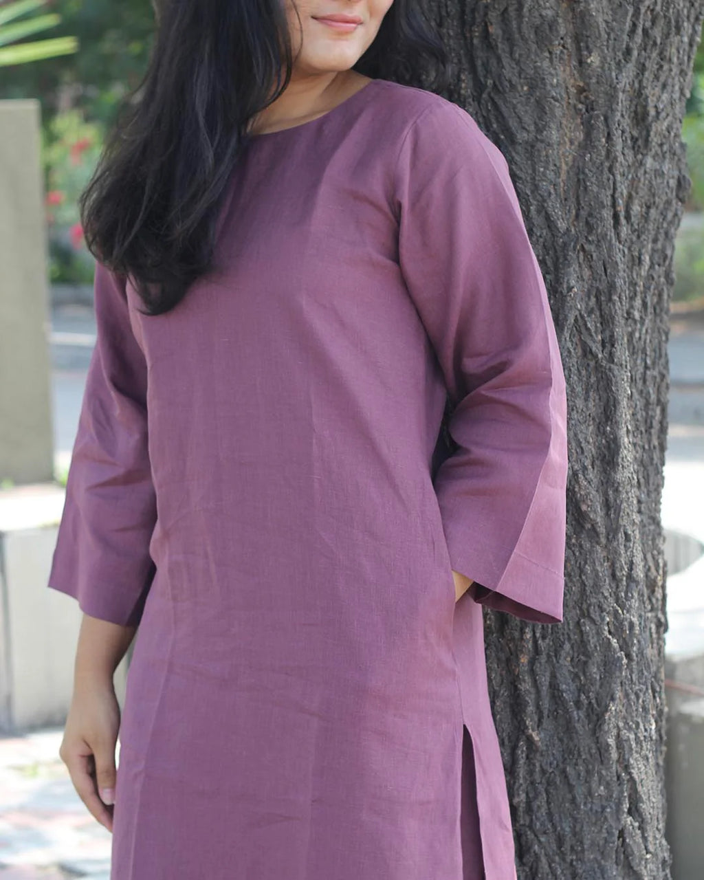 Plum Premium Cotton Kurta Set – 2-Piece