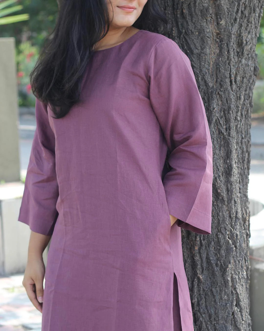 Plum Premium Cotton Kurta Set – 2-Piece