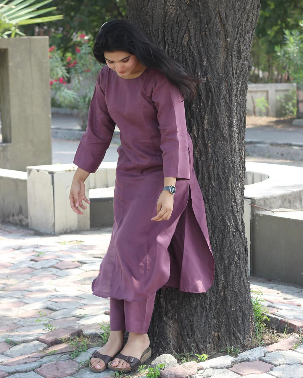 Plum Premium Cotton Kurta Set – 2-Piece
